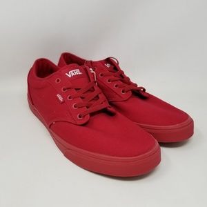 Vans Atwood Mono Red Sneakers Men's Size 13